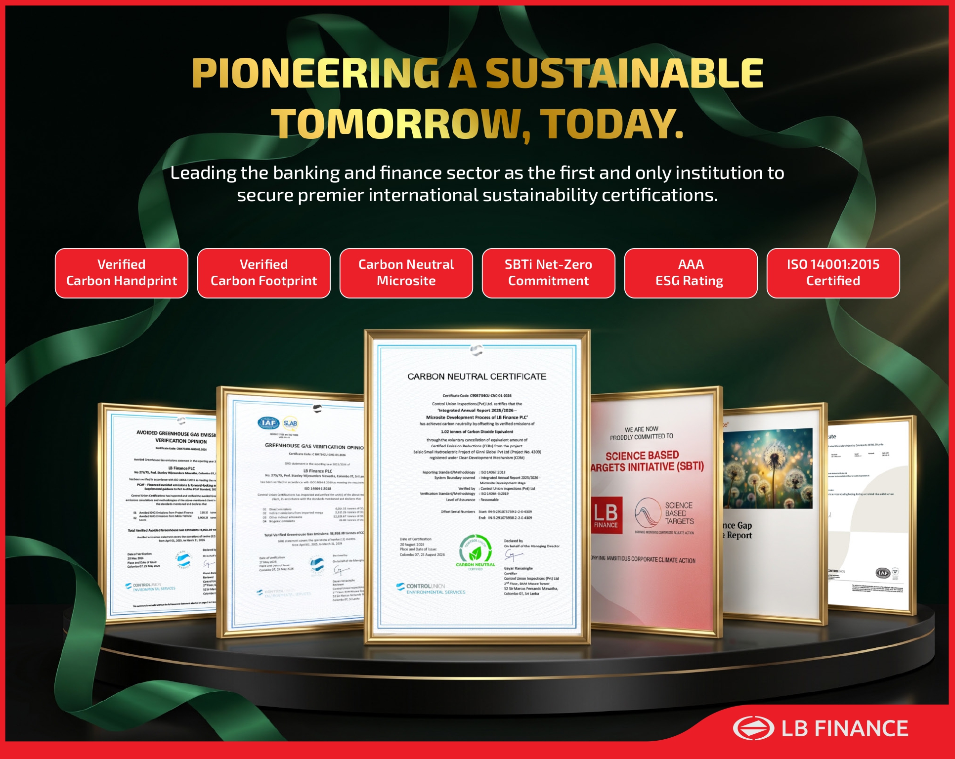 LB Finance Sets a New Sustainability Benchmark with South Asia's First Carbon Neutral Annual Report Microsite